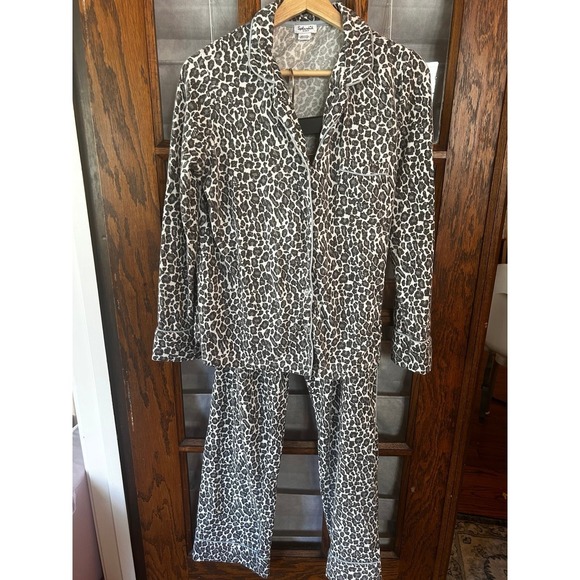 Splendid Weekend Sleep Set Leopard Print Size Small Anthropologie - Picture 1 of 8